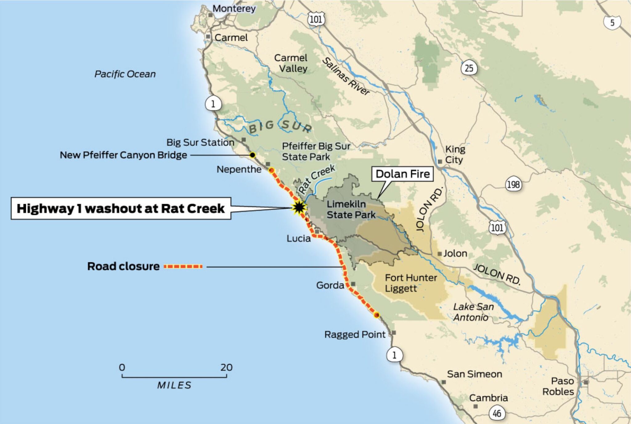 highway 1 california map closures        <h3 class=